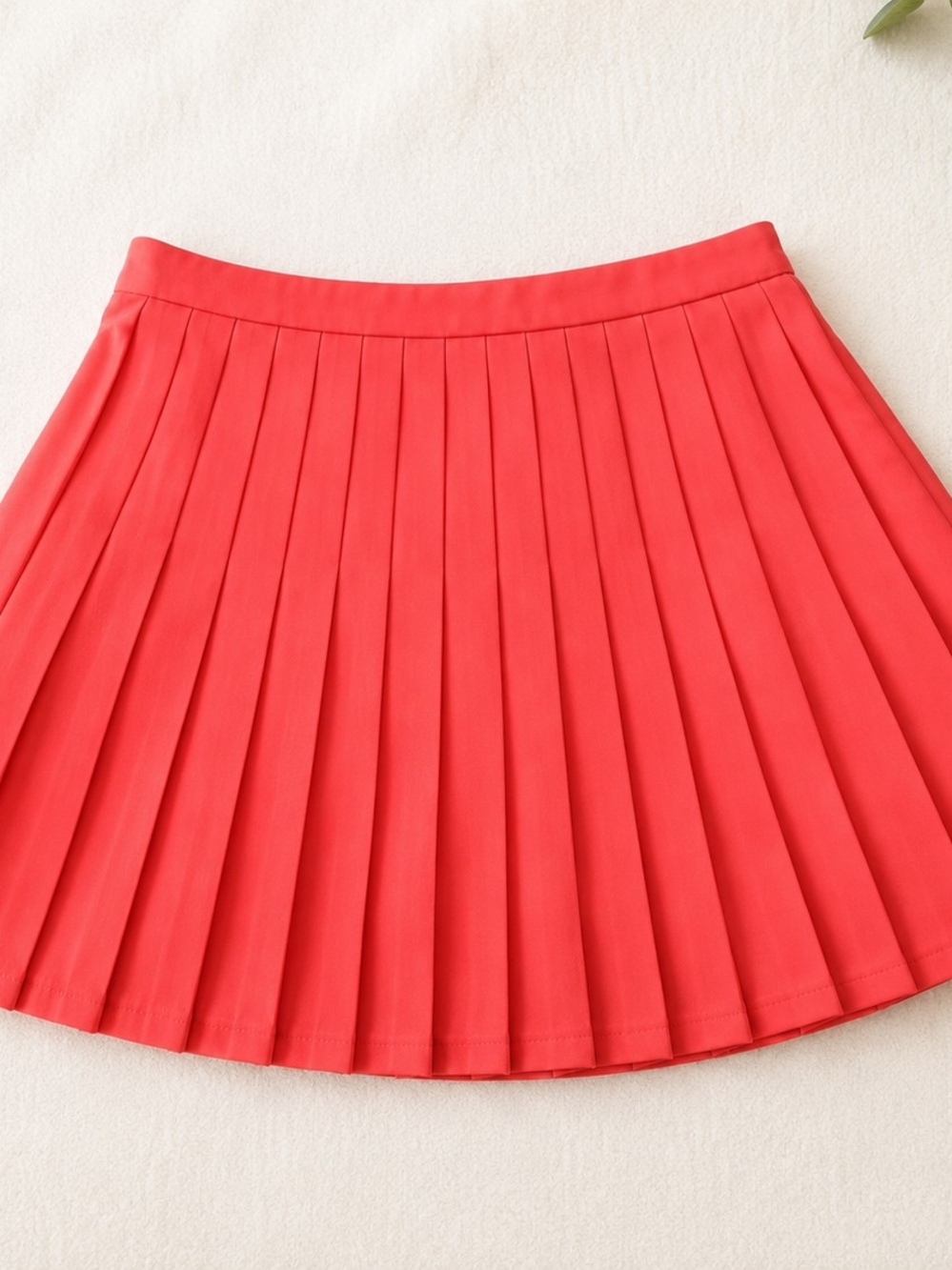 Vintage American Apparel Pleated Mini Skirt - Coral